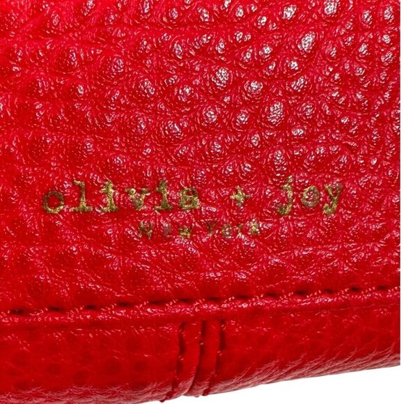 OLIVIA+JOY LADIES WALLET SIZE 7"x 4" Like new condition RED ZIPPER - Picture 2 of 5
